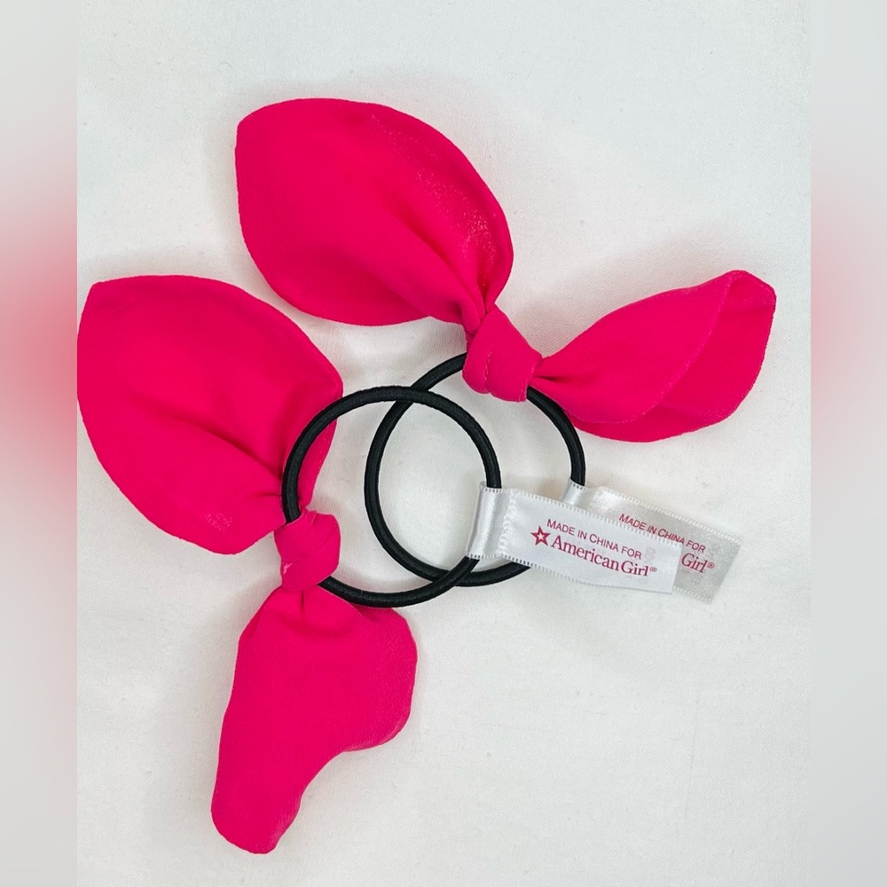 NEW American Girl (2) Pink Hair Ties for Children